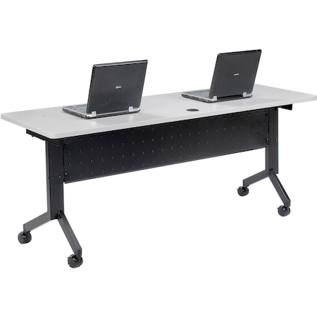 Interion By Global Industrial Flip-Top Table, 24 in W, 72 in L, 29-1/2 in H 695220